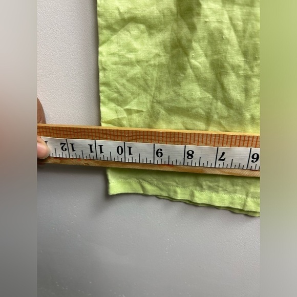 Jennifer Women Lime Green 100% Linen Trousers Wide Leg European Pants Size 16 - Picture 11 of 12